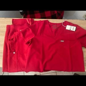 New FIGS Red Scrubs set Medium